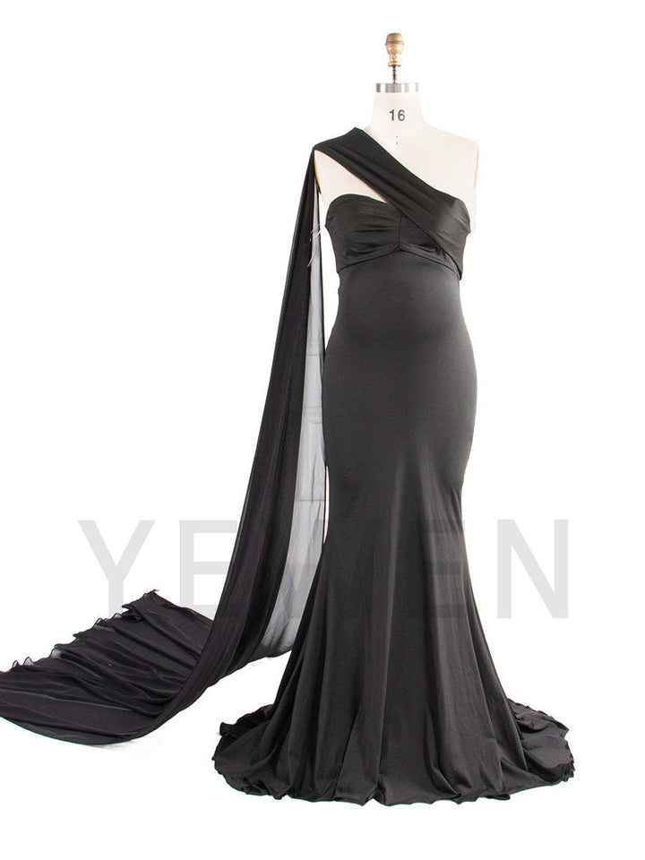 Fitted maternity dress designed to beautifully embrace baby bump