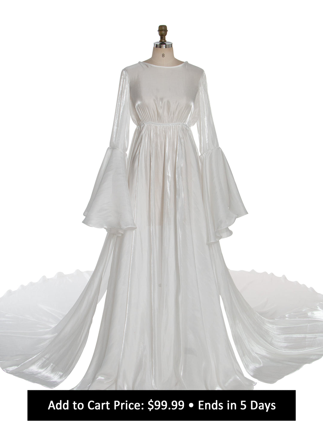 Bell Sleeves Maternity Dress Photoshoot Pregnancy Gown for Baby Shower YW251054