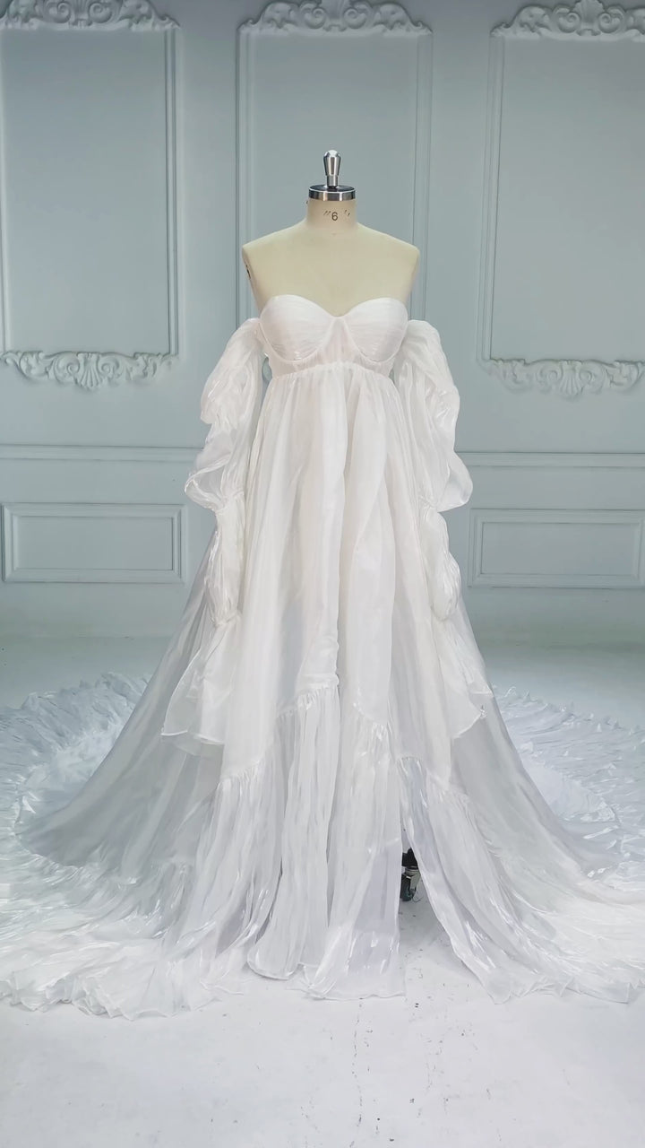 1M Train High Waist Maternity Dress for Photo Shoots Photography Props YW231009-1