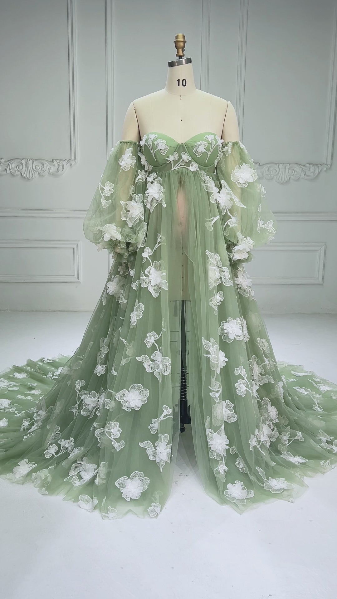 High Waist Pregnant women Gown Maternity Dress for Baby Shower YW251058