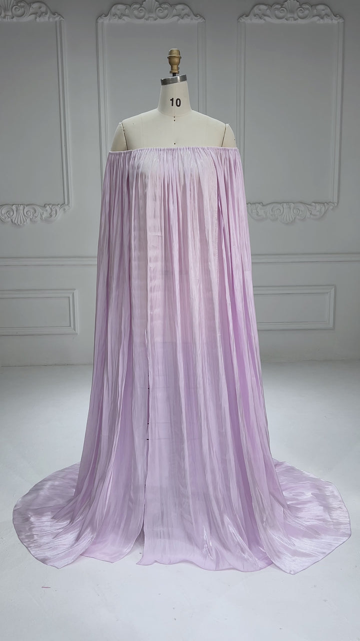 Elegant Off Shoulder Maternity Dress Photoshoot Pregnancy Gown for Baby Shower YW250096