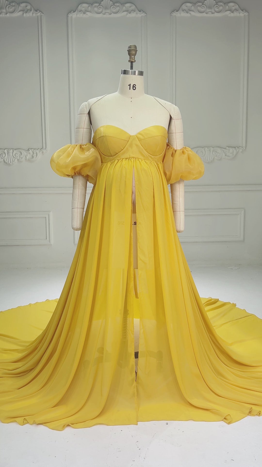 Soft Chiffon Baby Bump Pregnancy Dress for Photoshoot Maternity Gown for Pictures YW240202