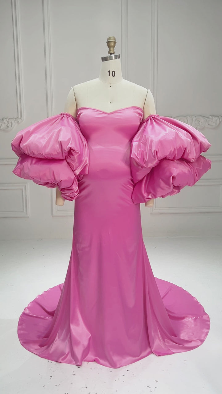 Maternity Photoshoot Dress Dramatic Puffy Sleeves Pregnancy Shooting Dress for Pregnant Women YW260254
