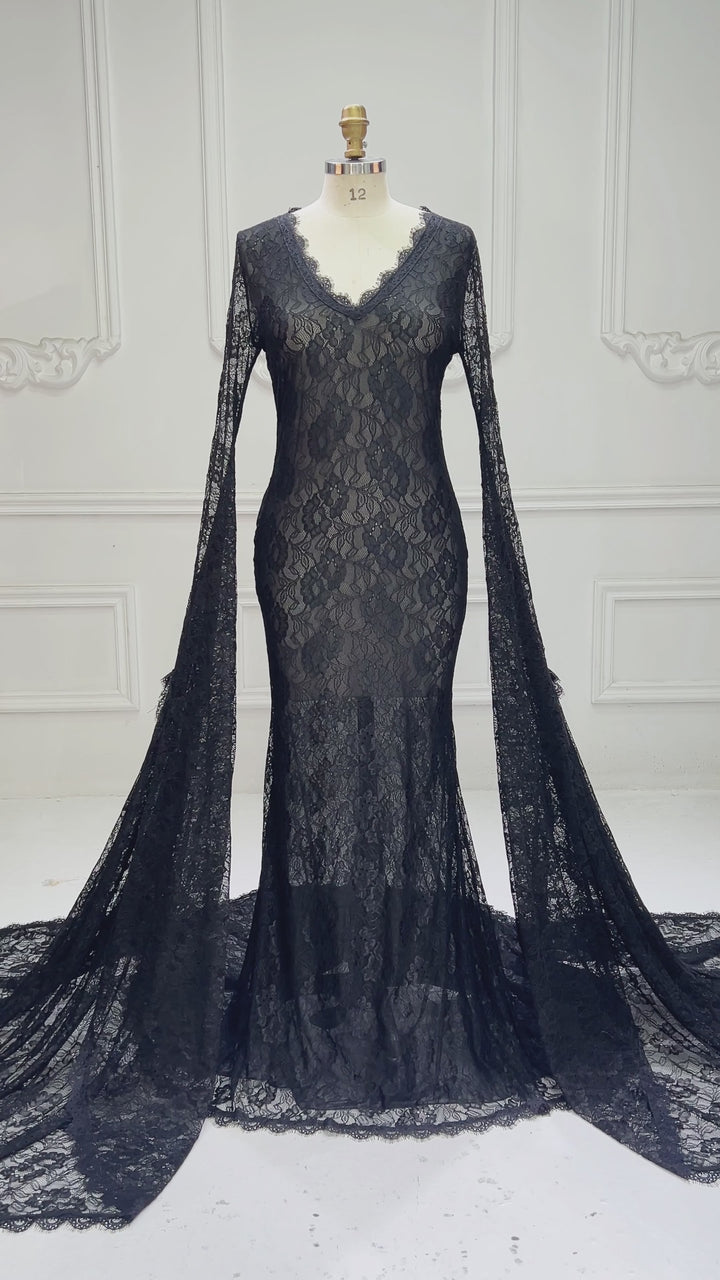 Lace Maternity Dress for Photoshoot Elegant Pregnancy Dress Spring Summer Maternity Gown YW260338