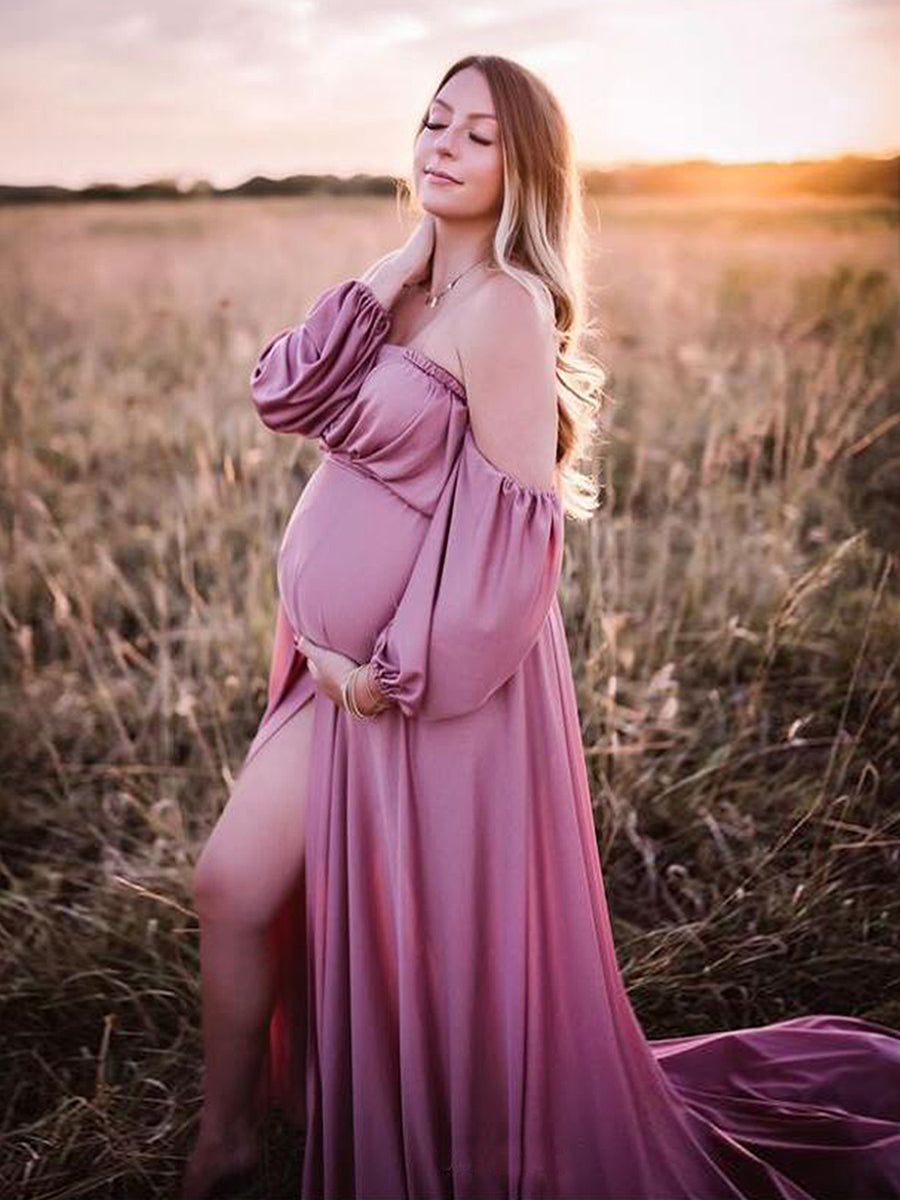 Satin Pregnancy Shooting Dress