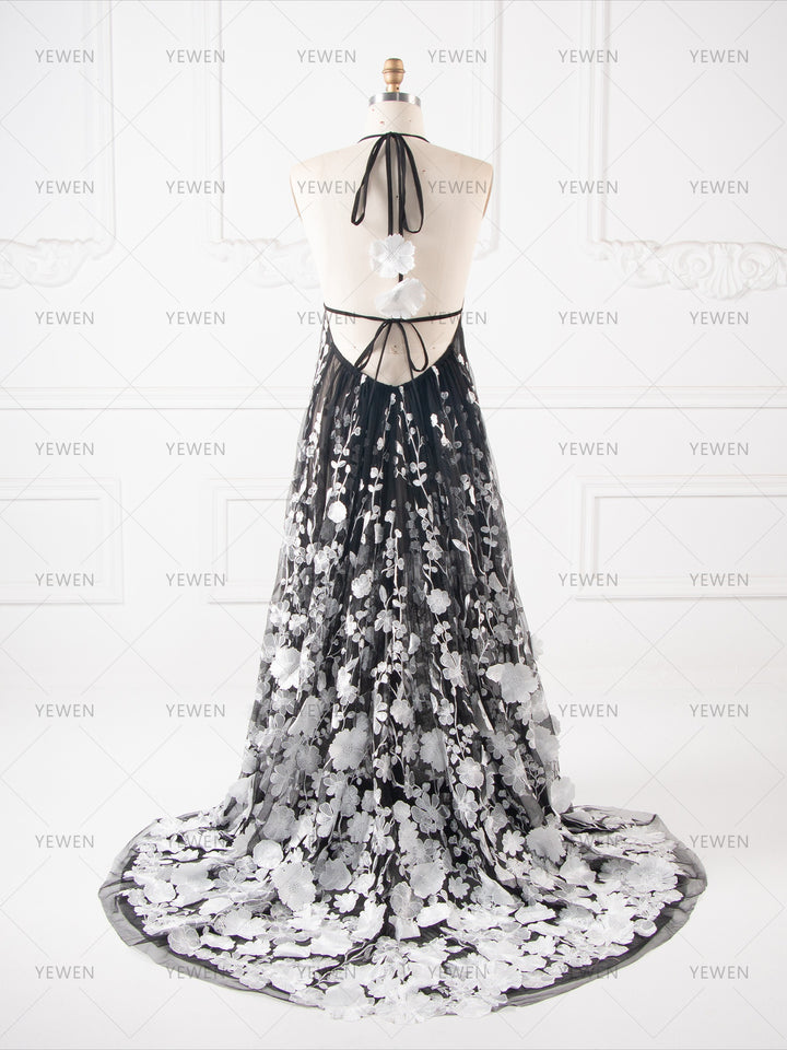 White Floral Lace Maternity Dress ForPhotoshoot Pregnancy Photo Session Dress YW260282