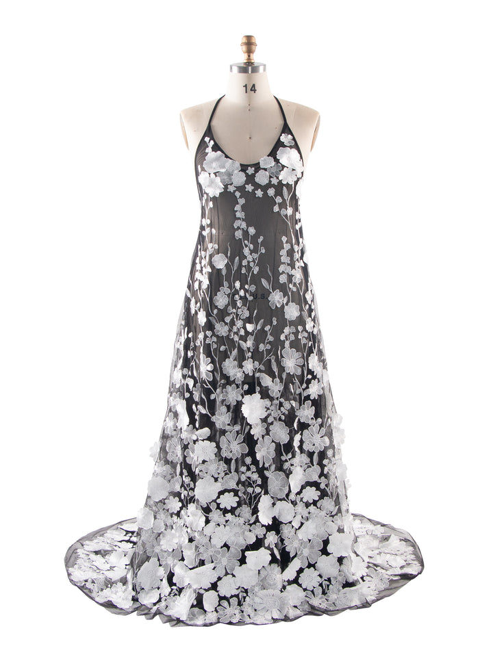 White Floral Lace Maternity Dress ForPhotoshoot Pregnancy Photo Session Dress YW260282