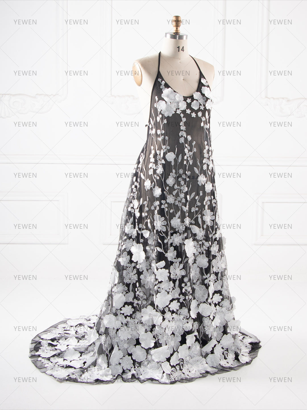 White Floral Lace Maternity Dress ForPhotoshoot Pregnancy Photo Session Dress YW260282