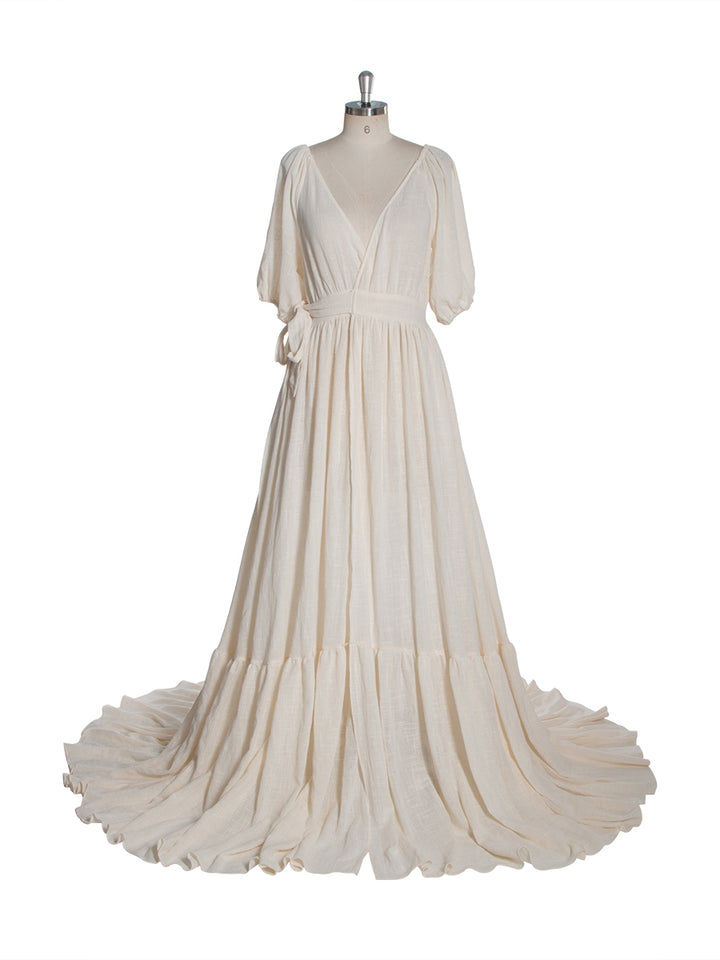Boho Wrap Dresses Photography Dresses Baby Shower Dress for Pregnant Woman YW260245 8 / M4