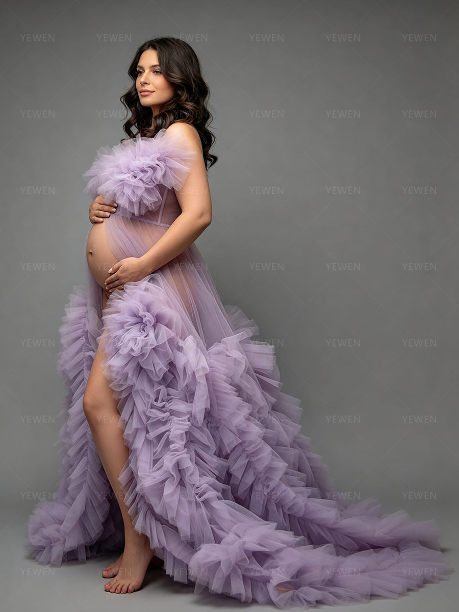 Purple Maternity Photoshoot Dress