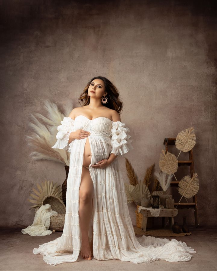 corset maternity dress Bloom Beige
