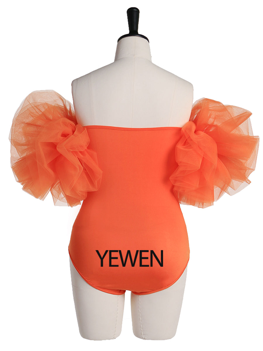 Off shoulder Stretchy Fabric Maternity Bodysuit Photography Props YW2128