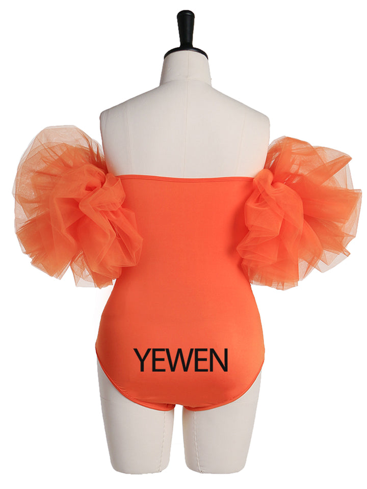 Off shoulder Stretchy Fabric Maternity Bodysuit Photography Props YW2128