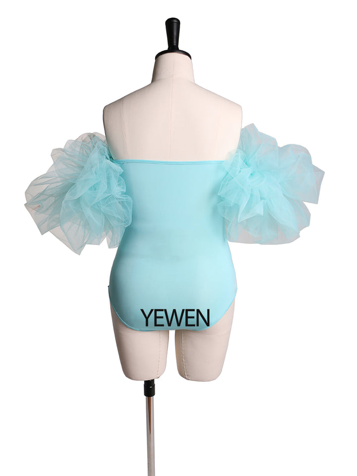 Off shoulder Stretchy Fabric Maternity Bodysuit Photography Props YW2128