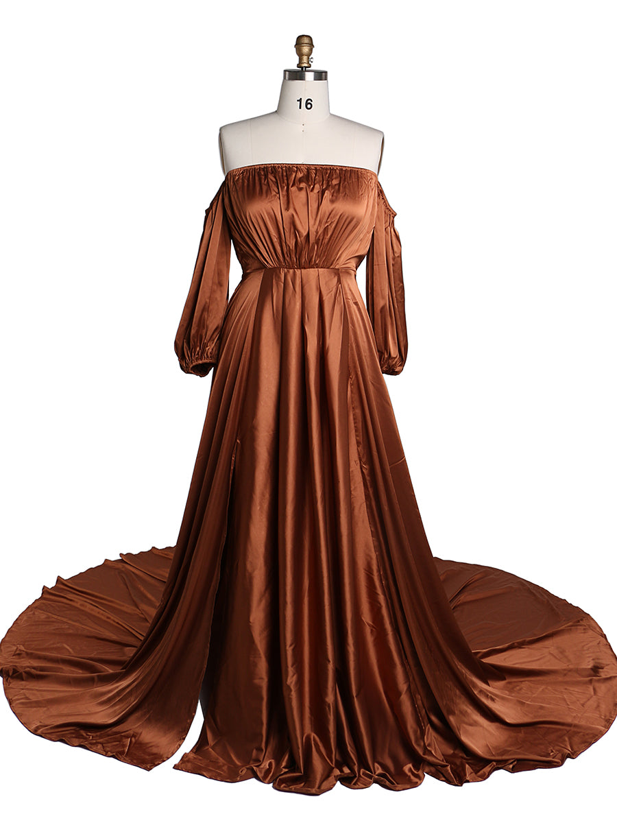 Shoulderless Maternity Evening Dress Long Pregnant Women Fancy Pregn 16 / G50 Shoulderless Maternity Evening Dress Long Pregnant Women Fancy Pregn 16 / G50