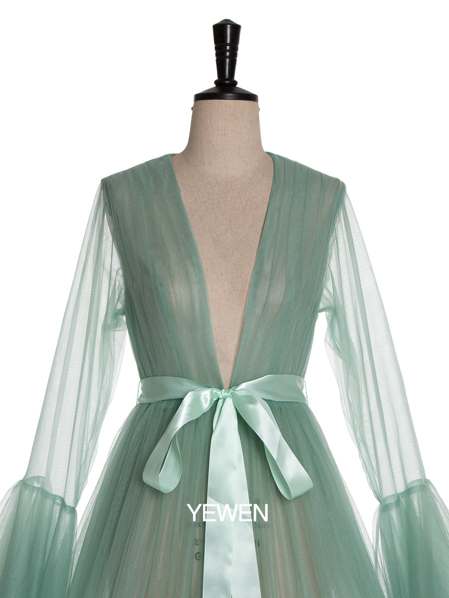 Bow Ruffled Long Sleeve V Neck Maternity Dress 6 / Custom Color Bow Ruffled Long Sleeve V Neck Maternity Dress 6 / Custom Color