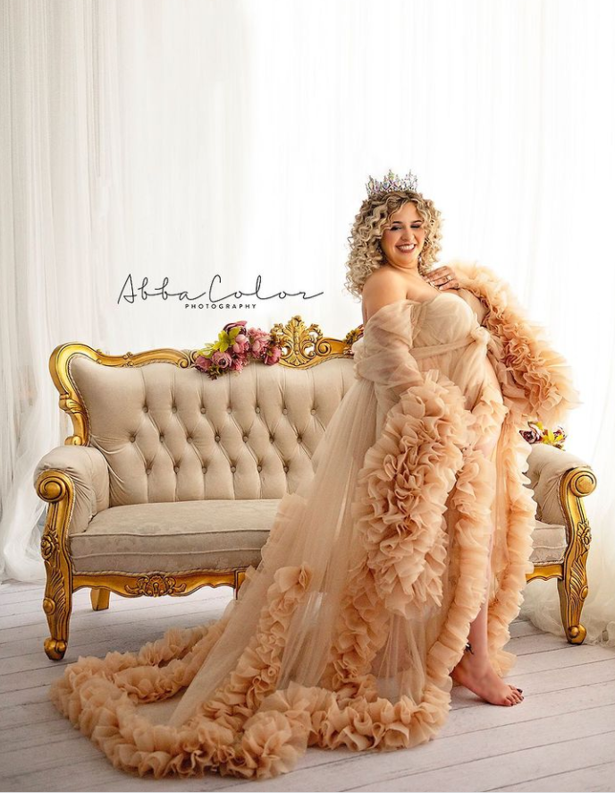 Sexy Evening Dress Long Sleeve Women V Neck Ruffled Ball Gown Dress 20W / S71 Sexy Evening Dress Long Sleeve Women V Neck Ruffled Ball Gown Dress 20W / S71