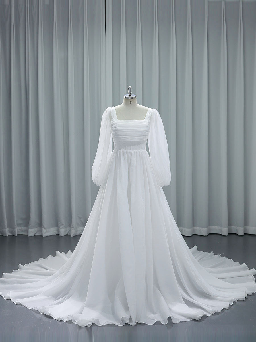 Long Sleeves Colored Wedding Dresses Silk Unique Wedding Dresses with Color YW231150 Long Sleeves Colored Wedding Dresses Silk Unique Wedding Dresses with Color YW231150