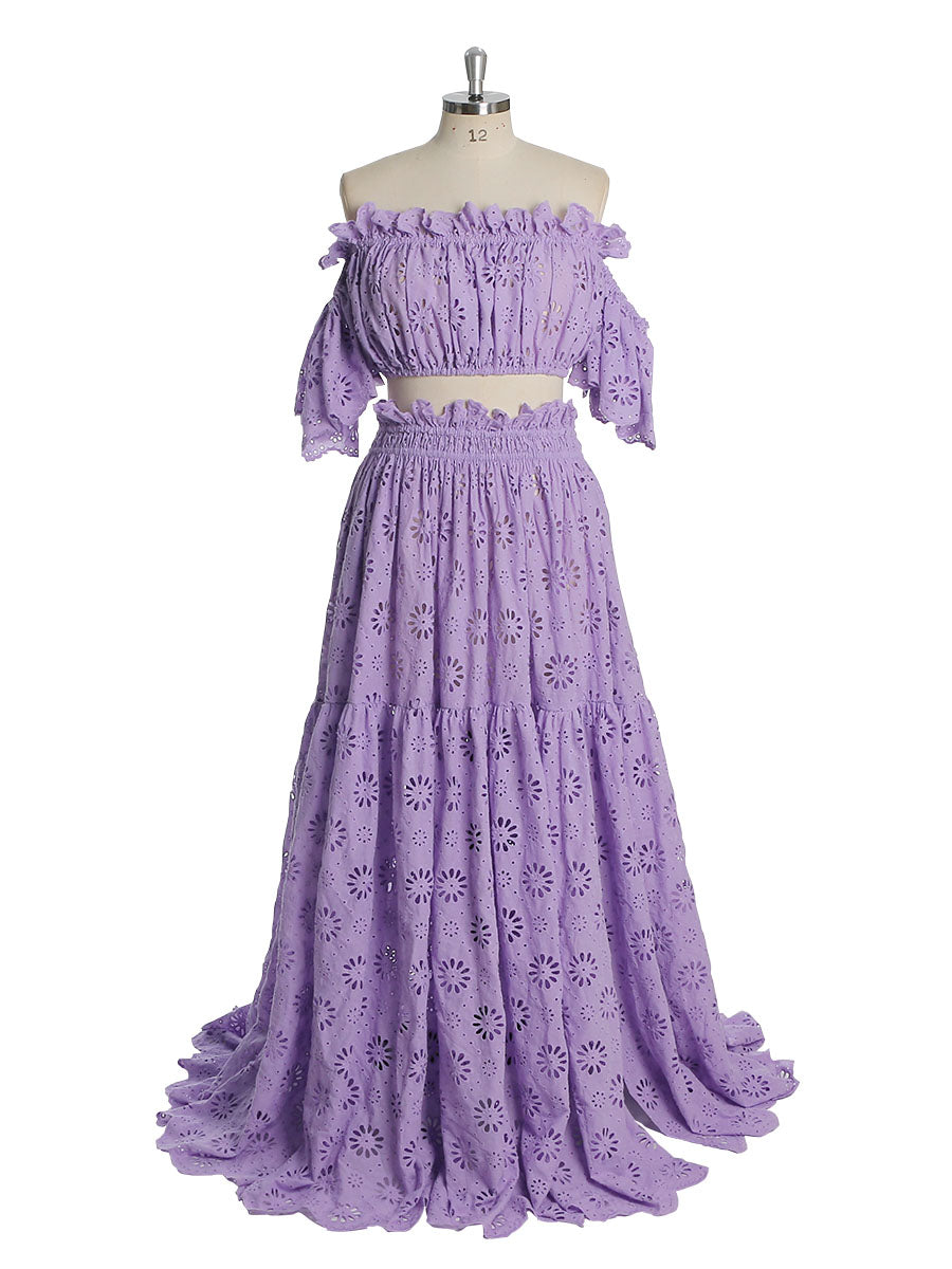 Boho Maternity Dress for Photo Shoot Boho Maxi Dress Beach Wedding YW230308 8-10 / lilac