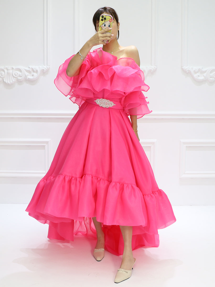 Hot Pink High Low Elegant Prom Party Gown Bridal Shower Dress Colorful Dresses for Wedding YW231123 Hot Pink High Low Elegant Prom Party Gown Bridal Shower Dress Colorful Dresses for Wedding YW231123