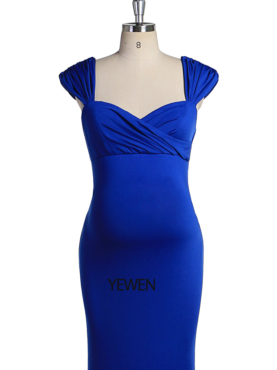 royal blue bodycon maternity dress Royal Blue Strapless Fitted Maternity Maxi Dress PinkBlush