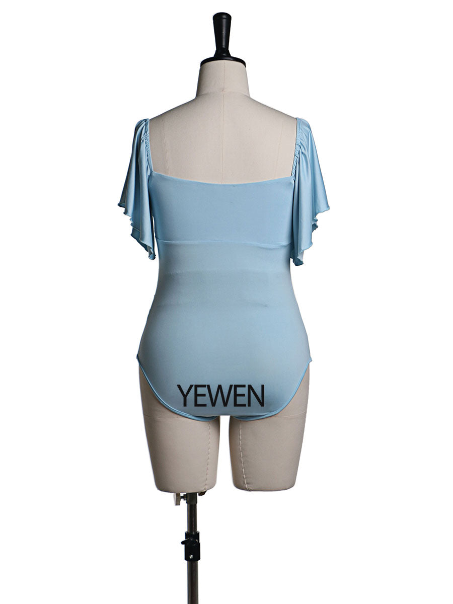 Stretchy Fabric Maternity Dress Bodysuit Off Shoulder Ruffles Short Sleeves Maternity Phography Custom Colors YW2121