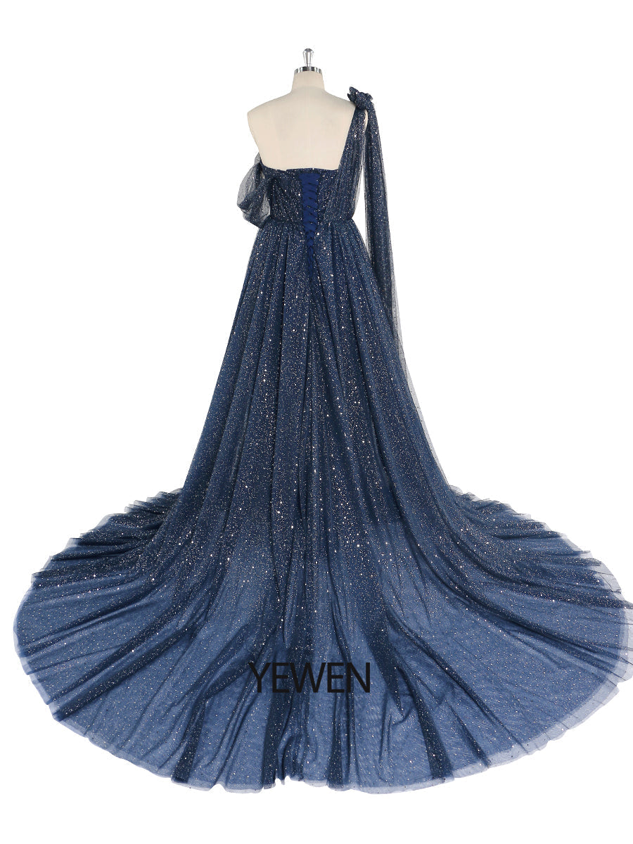Sparkle Tulle Dress Starry Photography Gown Fashion Glitter Mesh Designer Prom Dress Long YEWEN YW010 24W / Custom Colors Sparkle Tulle Dress Starry Photography Gown Fashion Glitter Mesh Designer Prom Dress Long YEWEN YW010 24W / Custom Colors