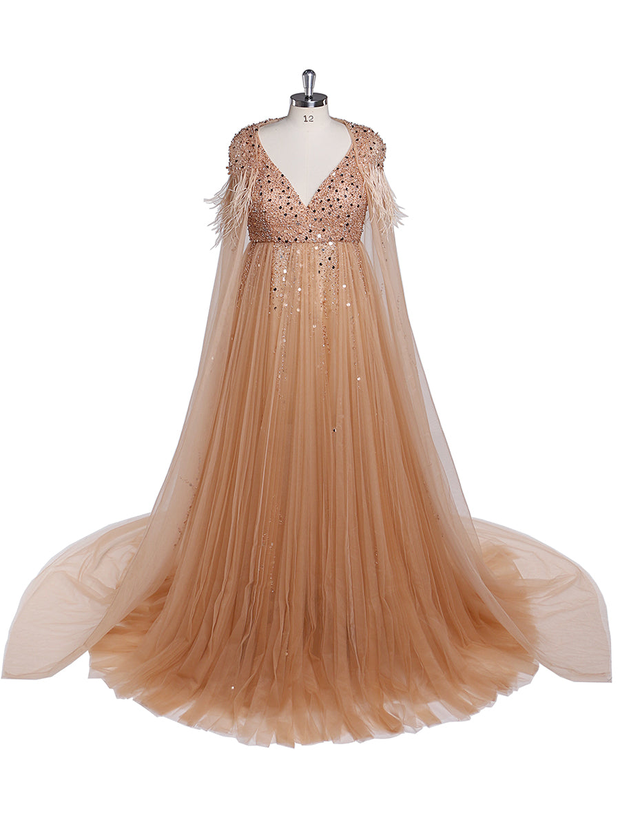Silver Beading Tulle Evening Gown with Cape Maternity Dress for Photo 10 / N200 Silver Beading Tulle Evening Gown with Cape Maternity Dress for Photo 10 / N200