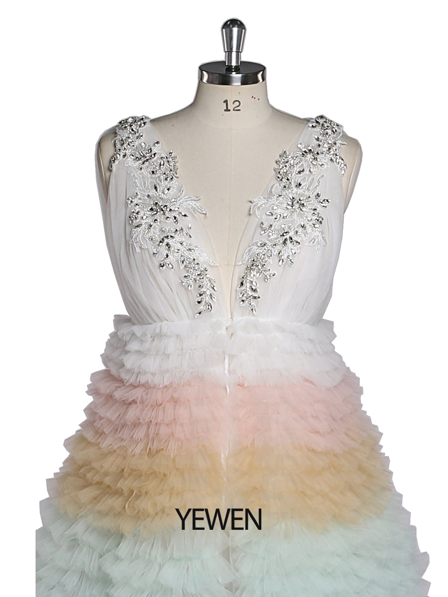 elegant rainbow dress Rainbow dress, Pride dress, Maxi dress for photoshoot
