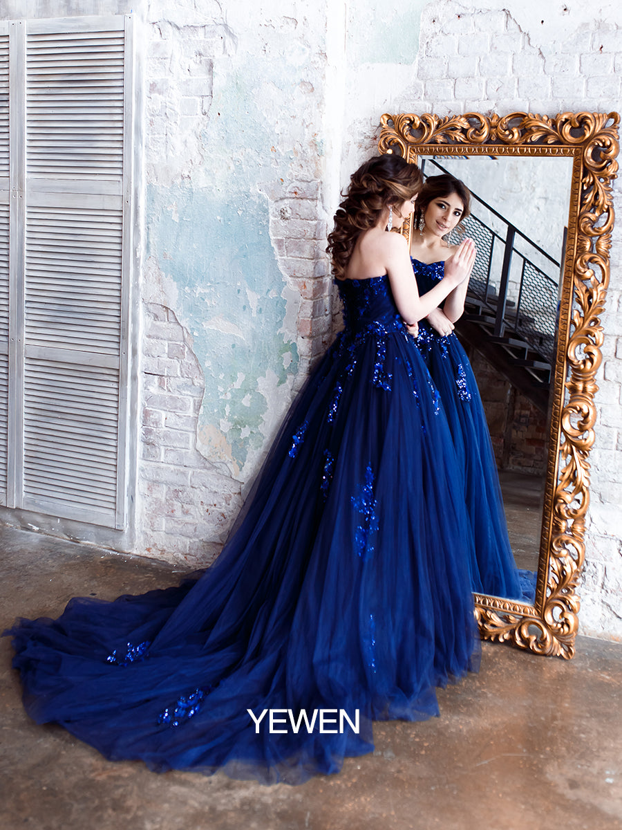 Strapless Backless Flower Sequins Elegant Evening Dress Photo Shoot Dresses YW230528 26W / Custom Color 1~12 Strapless Backless Flower Sequins Elegant Evening Dress Photo Shoot Dresses YW230528 26W / Custom Color 1~12