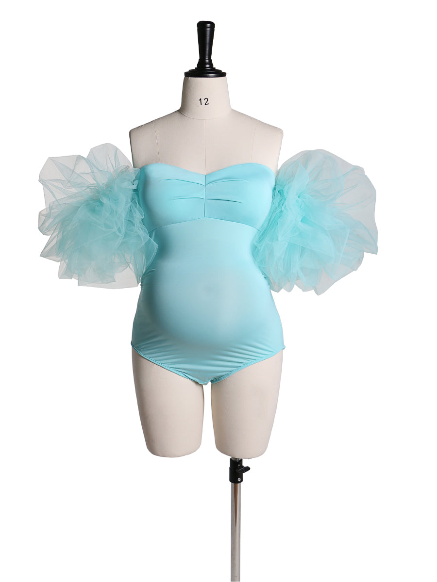 Off shoulder Stretchy Fabric Maternity Bodysuit Photography Props YW2128