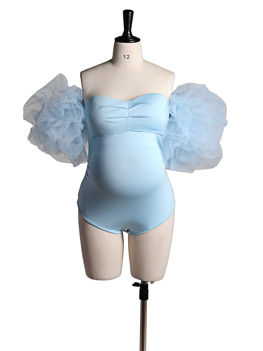 Off shoulder Stretchy Fabric Maternity Bodysuit Photography Props YW2128