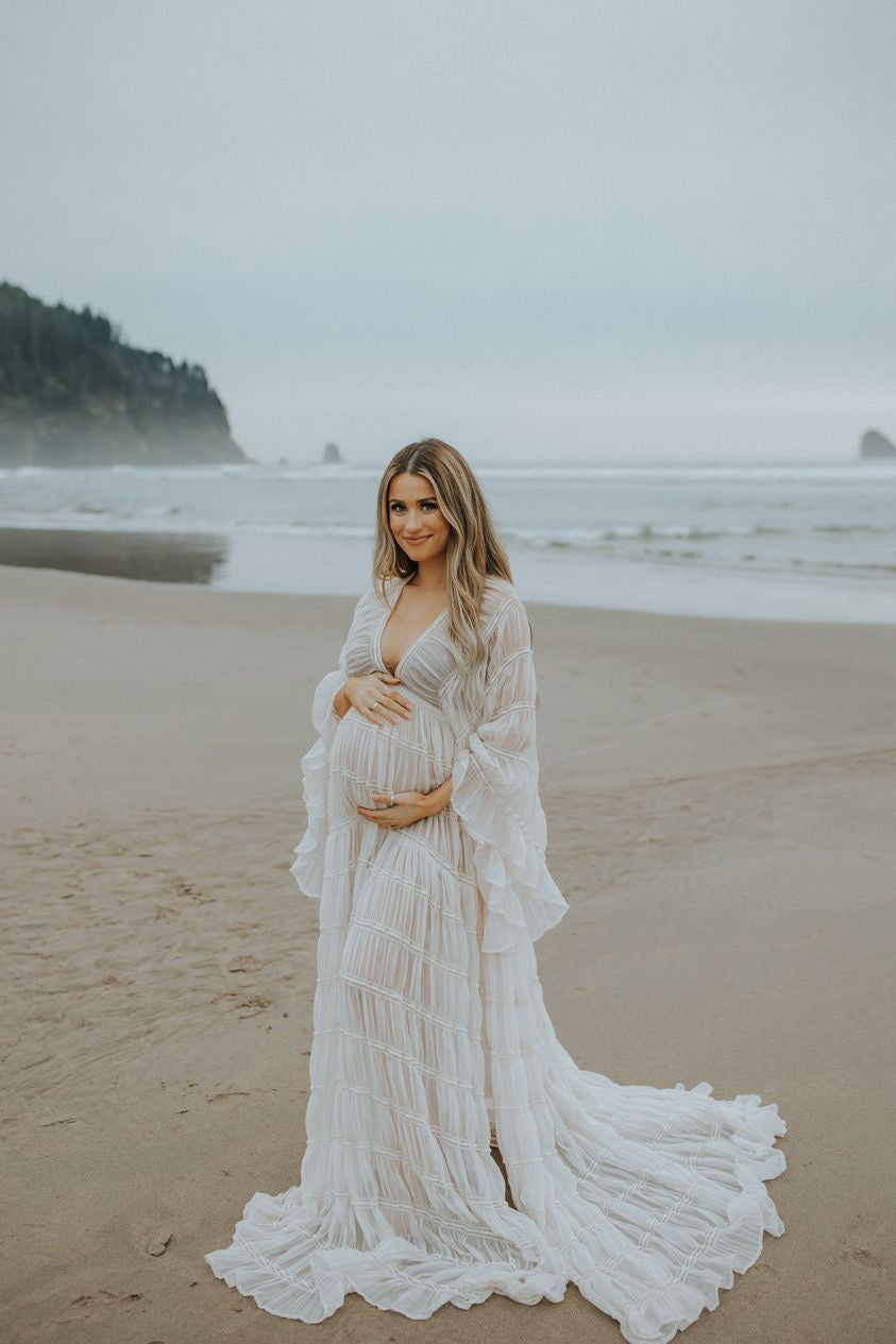 2 Pieces Maternity Dress Maternity Photoshoot Bohemian Dress with
