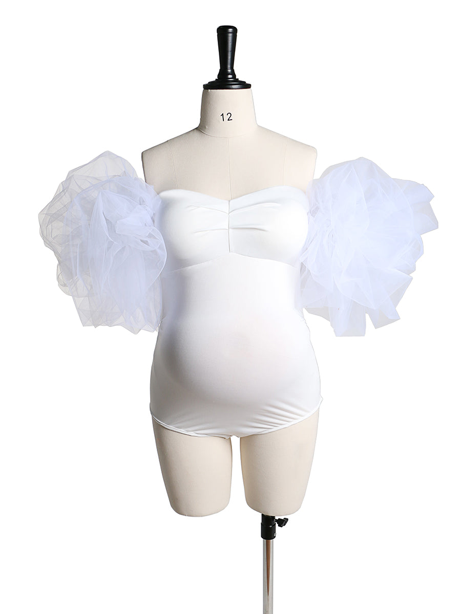 Off shoulder Stretchy Fabric Maternity Bodysuit Photography Props YW2128
