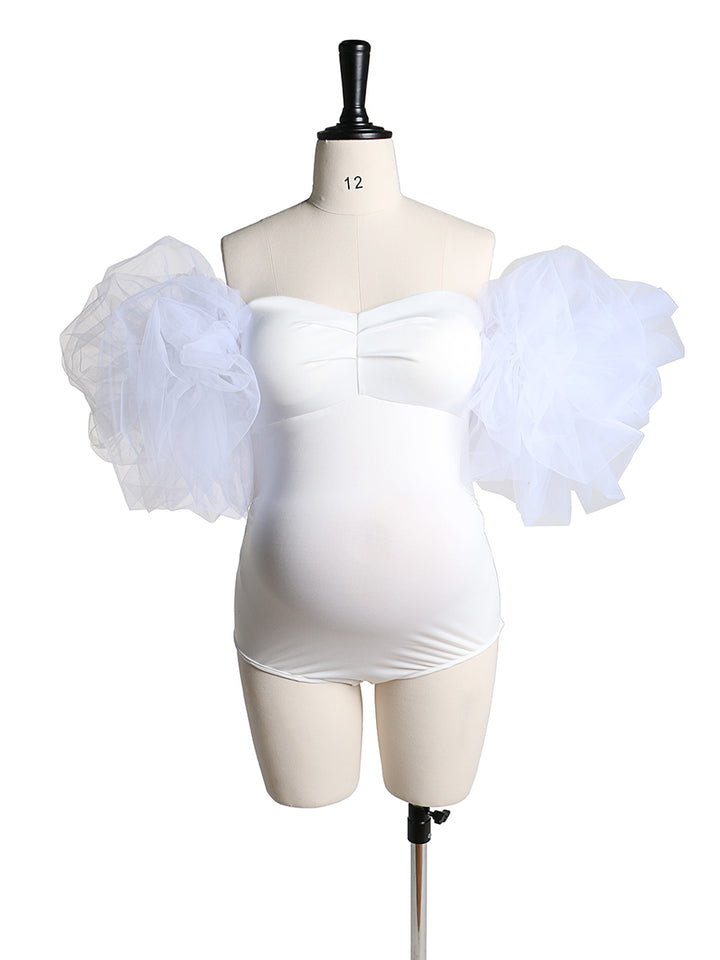 Off shoulder Stretchy Fabric Maternity Bodysuit Photography Props YW2128