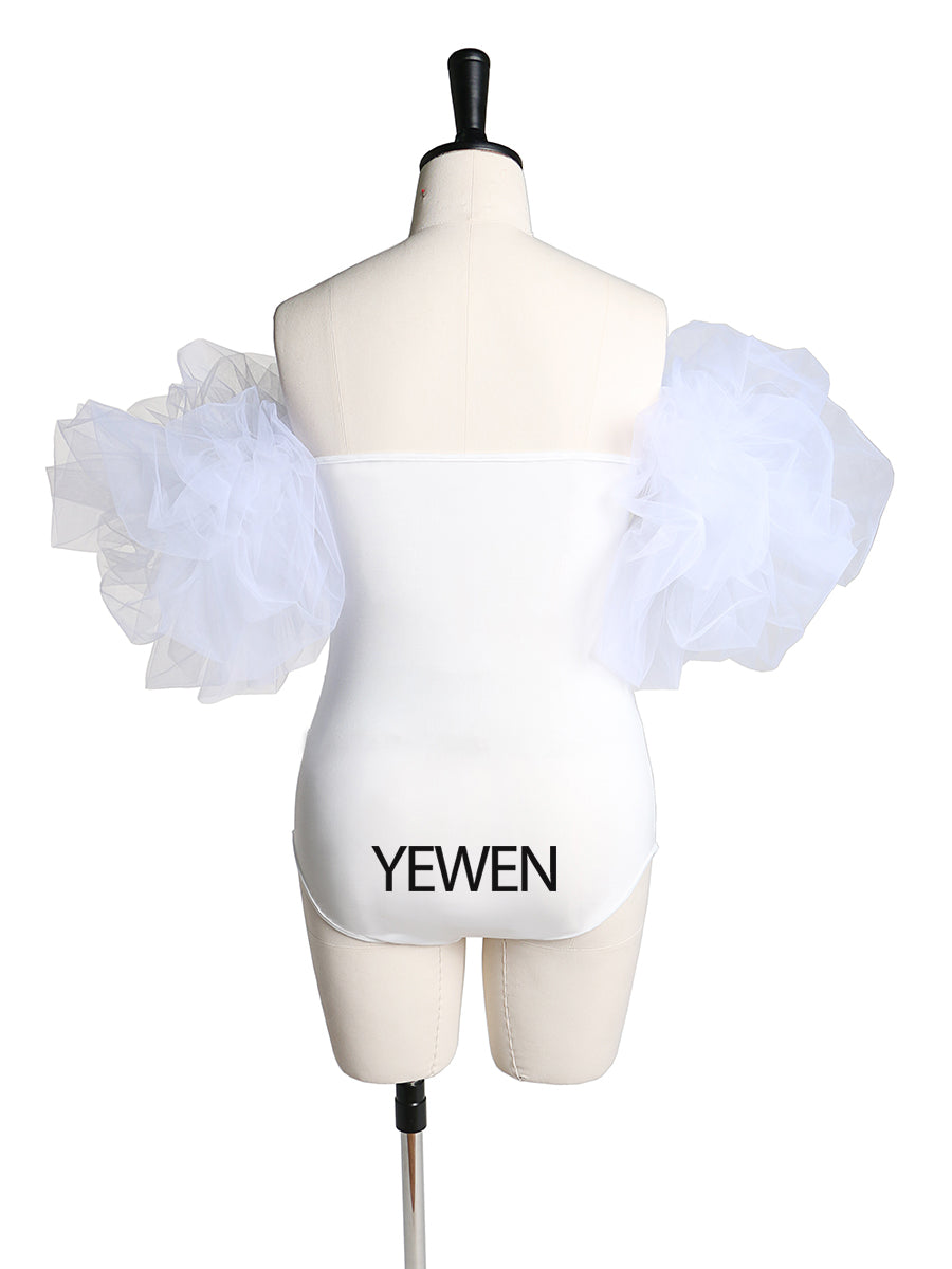 Off shoulder Stretchy Fabric Maternity Bodysuit Photography Props YW2128