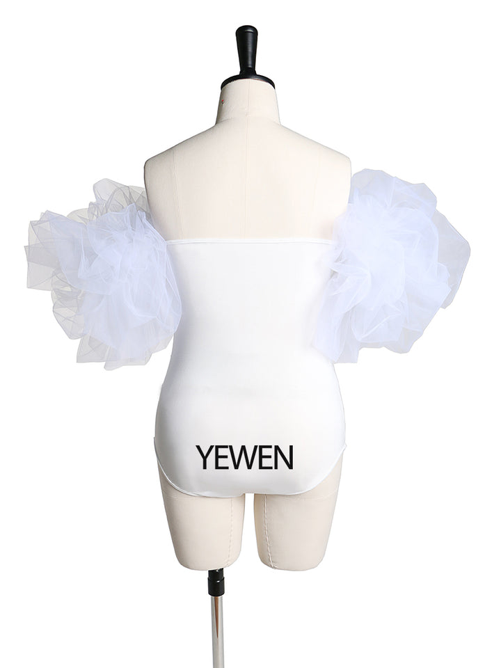 Off shoulder Stretchy Fabric Maternity Bodysuit Photography Props YW2128