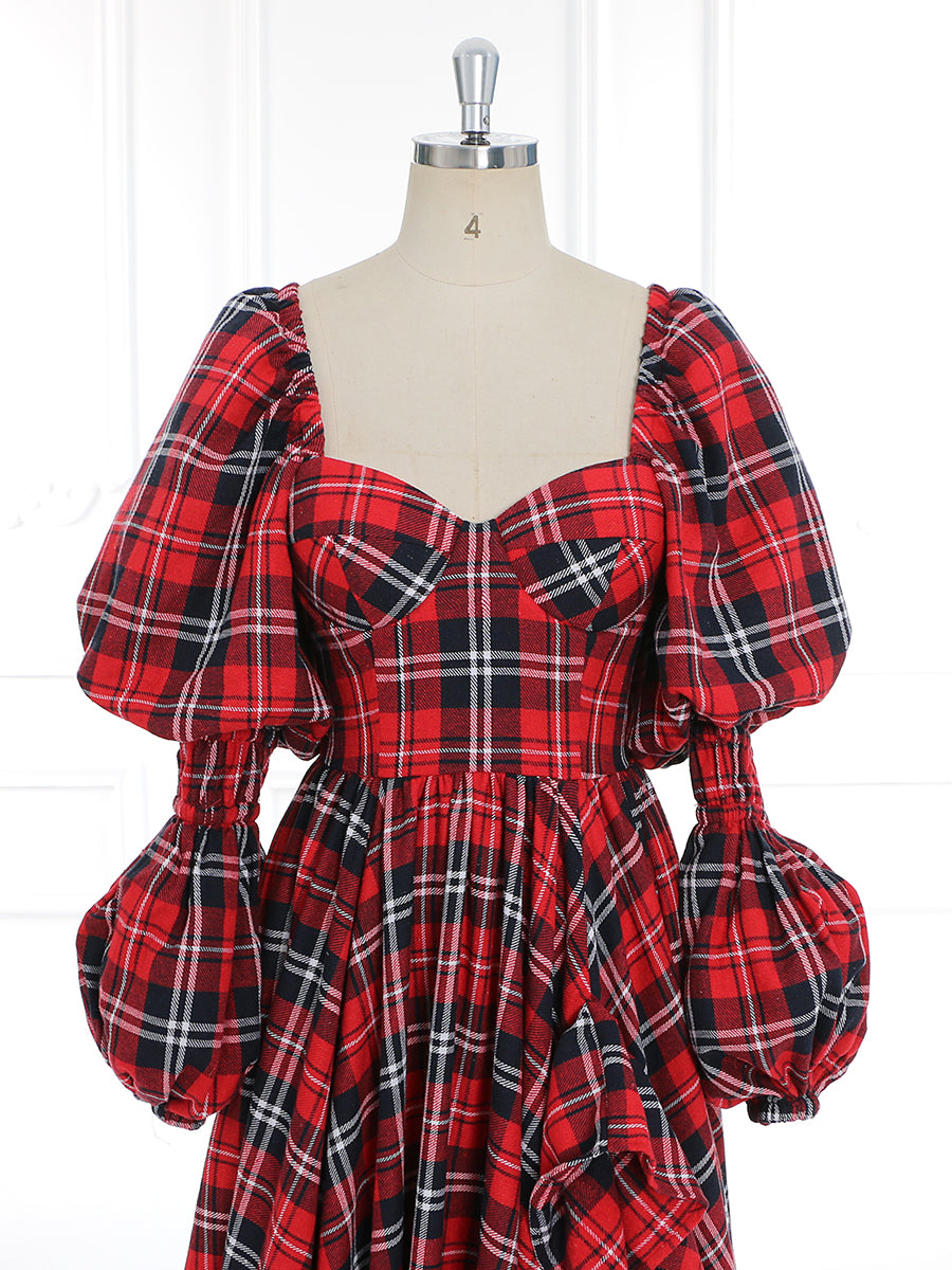 Personalized Plaid Christmas Dress Vintage Style Prom Dress Photo Shoot Dresses YW231115 Personalized Plaid Christmas Dress Vintage Style Prom Dress Photo Shoot Dresses YW231115