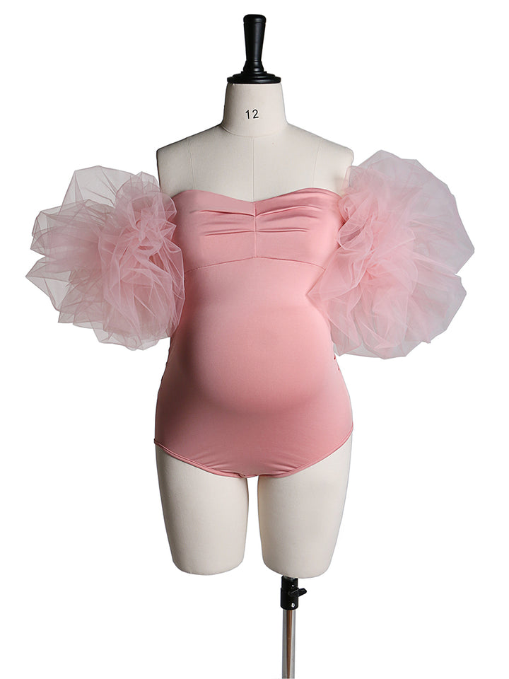 Off shoulder Stretchy Fabric Maternity Bodysuit Photography Props YW2128