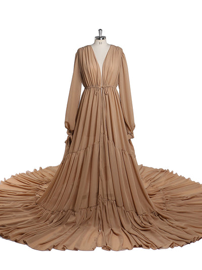 Snorda Maternity Dress for Photoshoot V Neck Sequins Dresses
