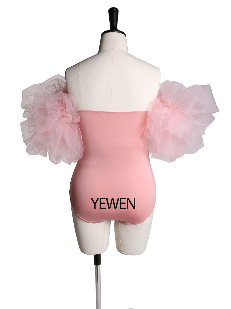 Off shoulder Stretchy Fabric Maternity Bodysuit Photography Props YW2128