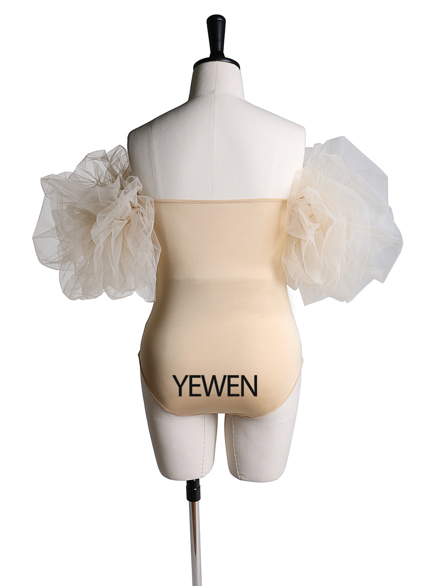 Off shoulder Stretchy Fabric Maternity Bodysuit Photography Props YW2128