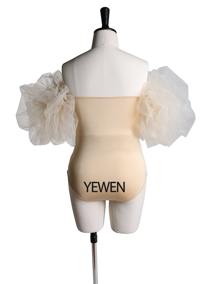 Off shoulder Stretchy Fabric Maternity Bodysuit Photography Props YW2128