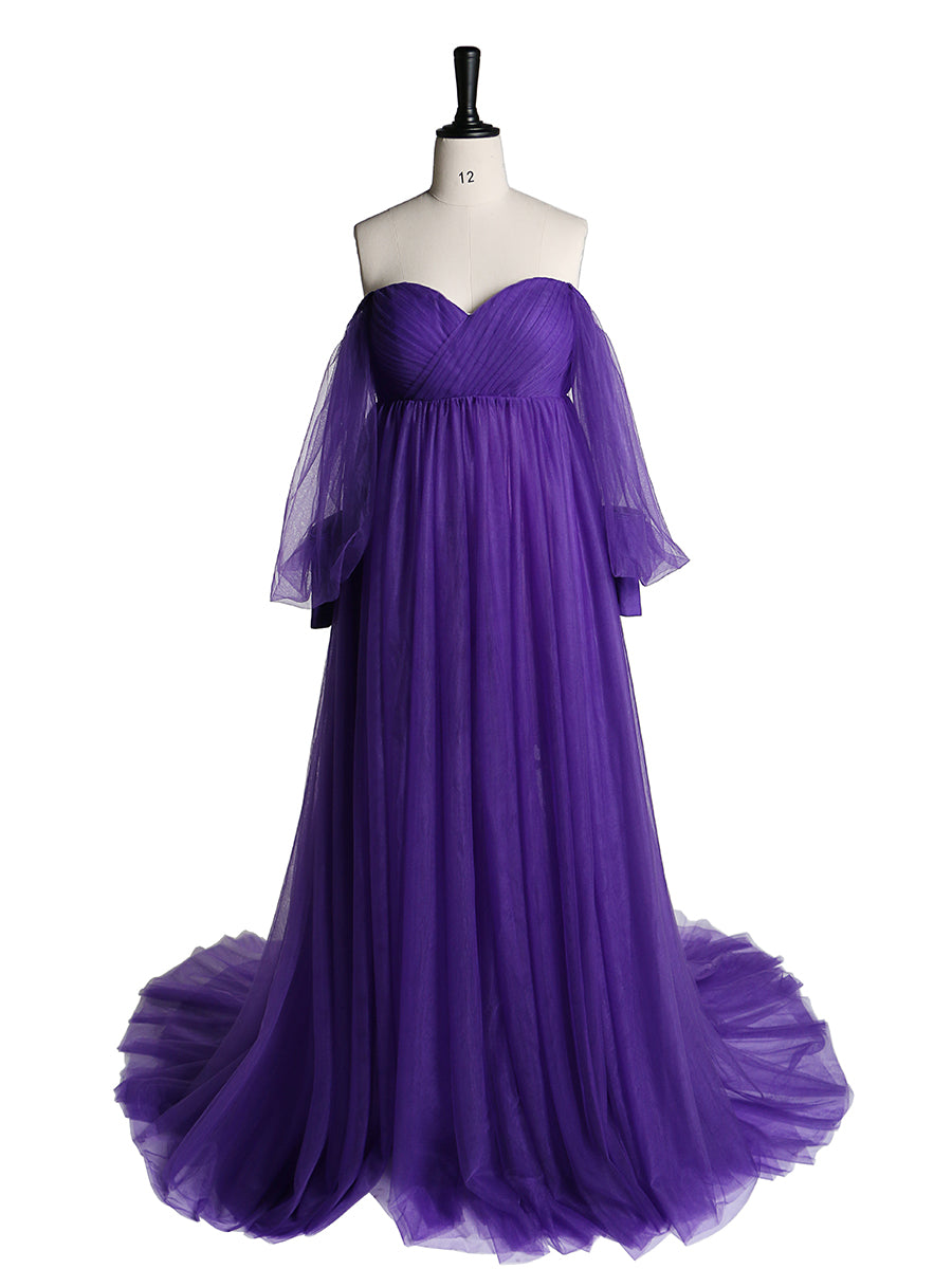 purple plus size maternity dress Women Ruffle Floral Lace Maternity Dress for Photography Mermaid Off the Shoulder Maternity Dress for Baby Shower Photo Shoot Dress Beach Party Maxi Pregnancy Dresses for Photoshoot Purple-Lace Small at Amazon Women's