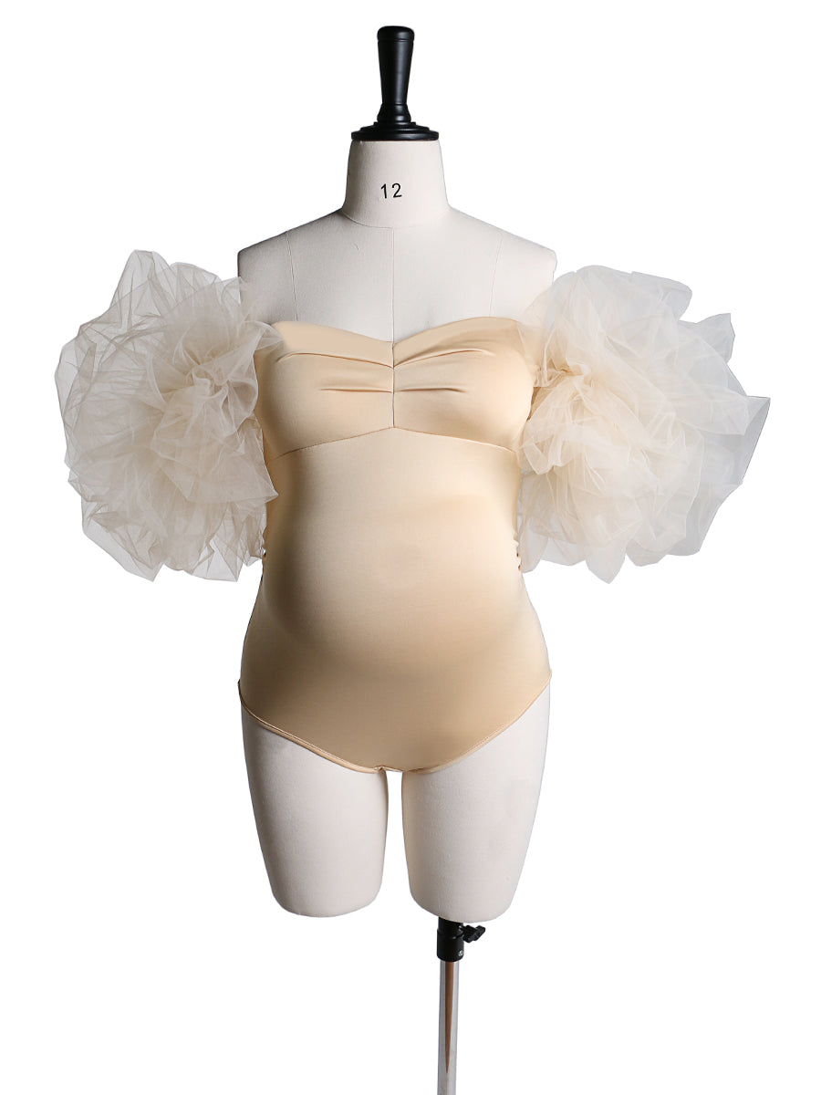Off shoulder Stretchy Fabric Maternity Bodysuit Photography Props YW2128