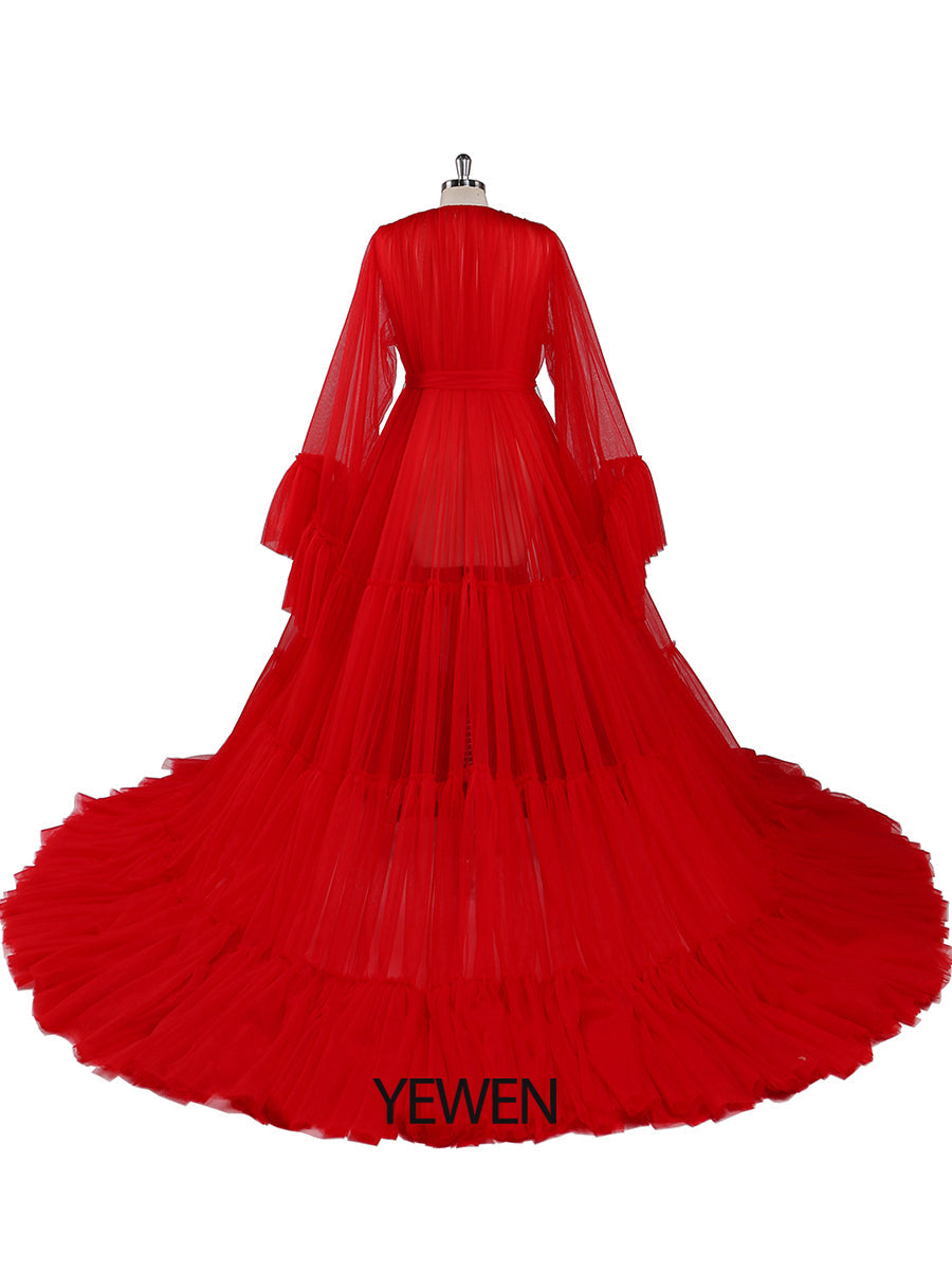 Long Sleeve Prom Dress Big Skirt V Neck A-Line Party Maxi Evening Dr 4 / N200 Long Sleeve Prom Dress Big Skirt V Neck A-Line Party Maxi Evening Dr 4 / N200
