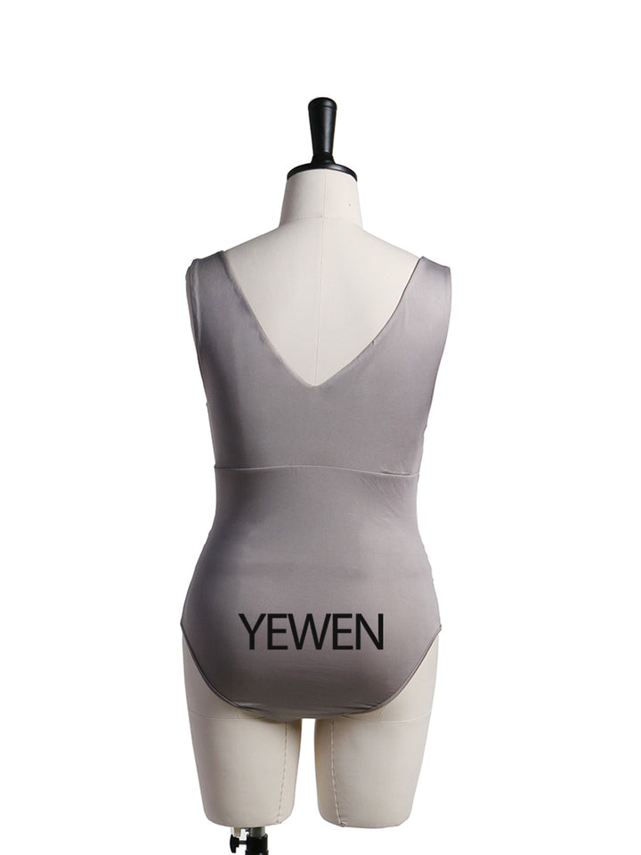 Custom Colors Double V Neck Strech Fabric Maternity Dress Bodysuit YW2116