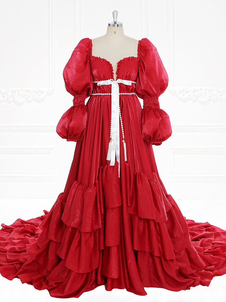 Fabric detail of fairy dress highlighting luxurious texture and elegant design for special occasions