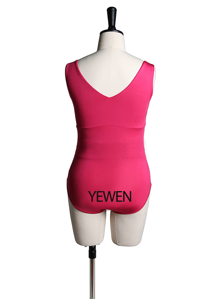 Custom Colors Double V Neck Strech Fabric Maternity Dress Bodysuit YW2116