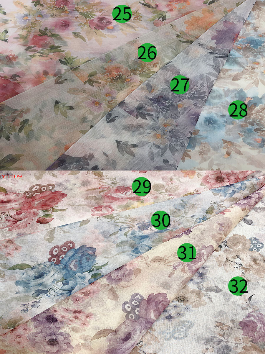 Custom colors for floral photoshoot dress styled in soft light for romantic editorial photography and portrait sessions